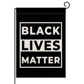 pingpi Black Lives Matter BLM Garden Double Sided Flag Yard Outdoor Decoration 12.5 x 18 Inch