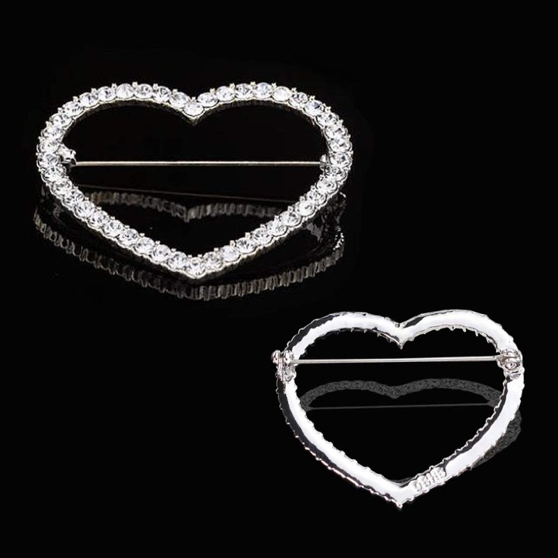 Joyci - Broche Redondo de 2 Piezas con Diamantes de