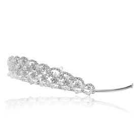 SAMKY Wedding Bridal Tiara Headpiece Rhinestone Crown Crystal Hair Accessories for the Bride