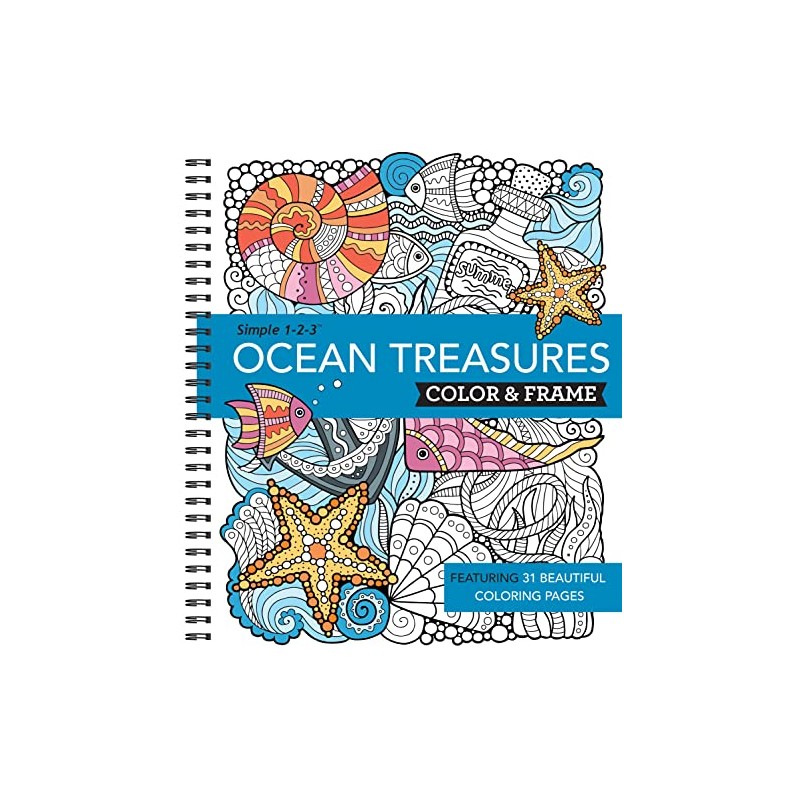 Color & Frame - Ocean Treasures (Adult Coloring Book)
