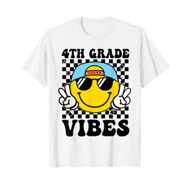 Fourth Grade Vibes Smile First Day of School 4th Grade Team T-Shirt