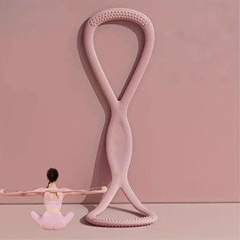 Figure 8 Resistance Bands for Women & Men – 15LB Silicone Pull Rope for Shoulder, Back & Arm Workout – Non-Slip Handles, Home Gym, Yoga & Physical Therapy – Toning, Posture Correction (Pink)