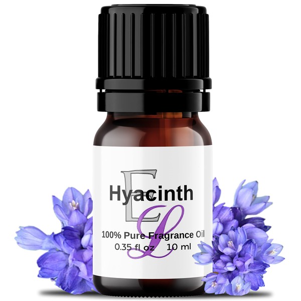 Hyacinth Fragrance Oil, 10 ml Premium, Long Lasting Diffuser Oils, Elegant, Delightful Essential Oils with Real Floral Fresh Aroma, Relaxing Spring & Natural Aromatherapy