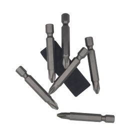 6Pcs 50mm JIS Screwdriver Bit Set with Magnetic Tip,1/4 Hex Shank, S2 Alloy Steel & 6-Hole Storage Strip-erfect for Japanese Motorcycles, Cars，Bicycle & Equipment (JIS #1x6)