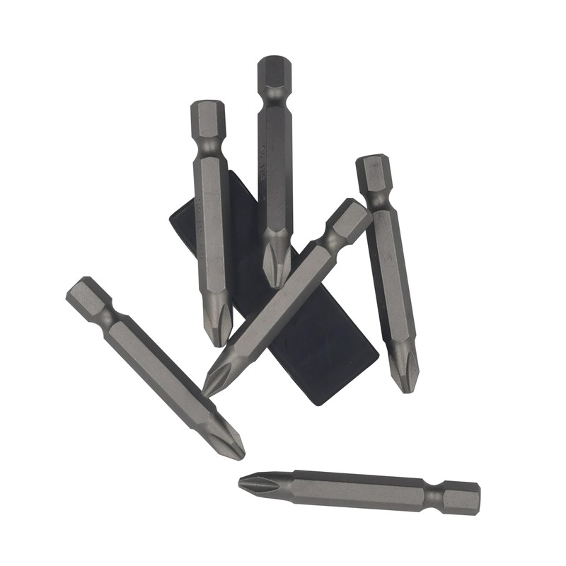 6Pcs 50mm JIS Screwdriver Bit Set with Magnetic Tip,1/4 Hex