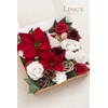 Ling's Moment Christmas Flowers Artificial, Red Poinsettias Artificial Christmas Flowers