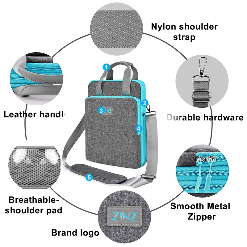 ZINZ 12.3-13 Inch Travel Laptop Shoulder Bag with Expandable Compartment