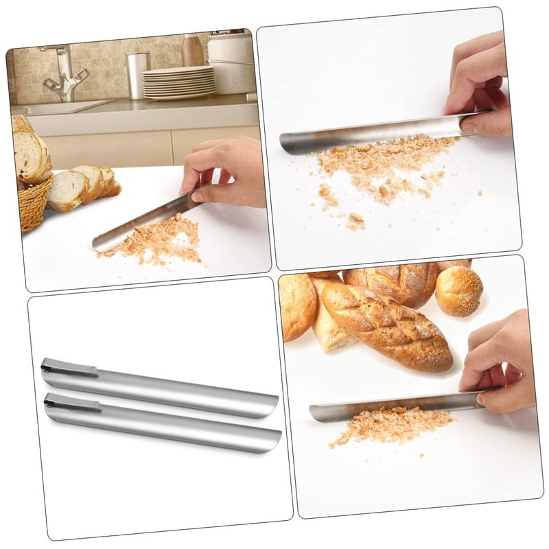 Ipetboom 2pcs Bread Crumbs Table Sweepers Kitchen Tool Stainless Steel