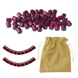 ONEBO 50 Pcs Sandalwood Barrel Bead, Natural Sandalwood Beads, 8.2x7.8mm, Wood Beads, Suitable for Bracelet DIY, Jewellery Making,Furniture Decoration,Includes 150x125mm Drawstring Pocket