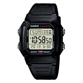 Casio W800H Series | Unisex Digital Watch | Black | 100 Meter Water Resistance | LED Backlight | 1/100 SEC Stopwatch | Dual Time | Multi-Function Alarm | Full Auto Calendar | 10 Year Battery