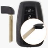 OTOTEC 2Pcs Remote Key Blank Blades TOY40 Uncut Emegency Key