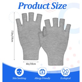 1 Pair Cotton Fingerless Gloves, Fingerless Moisturising Eczema Gloves