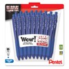Pentel Wow! Retractable Ballpoint Pen, (1.4mm), Bold Line, Blue Ink,