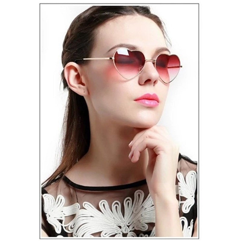 TRIXES 2PC Pack Pink Shade Heart Sunglasses - Fancy Dress