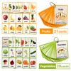 Richardy Fruits,Vegetables 2 Sets of English Flash Cards Kids Pocket