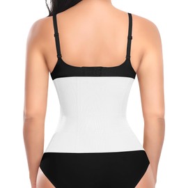 Women Slimming Belt Flat Belly Invisible Slimming Belt, White, 32