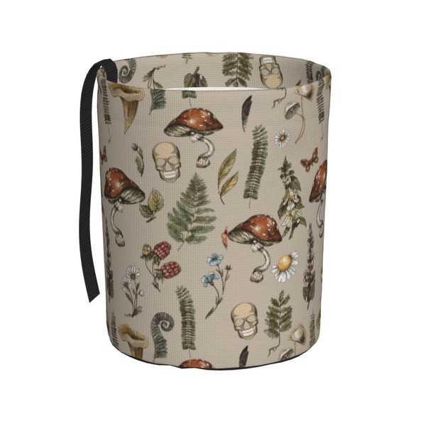 IVNGBNCY Mushroom Pattern Car Trash Can Automotive Hanging Car Trash