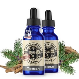 Mountaineer Brand Beard Oil - WV Timber Scent - 100% Natural Conditioner and Softener For Men - Hydrates and Moisturizes for Beard Growth - Treats Dry