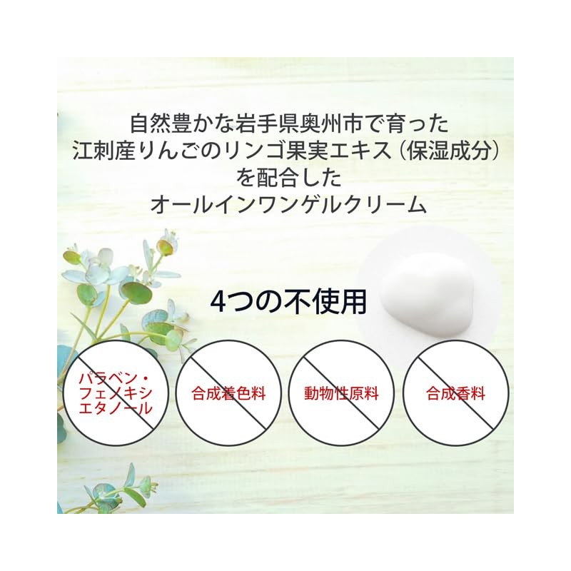[Kenbi Mirai] RINGO GEL CREAM Apple Gel Cream All-in-One Gel