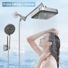 FEELSO High Pressure Rain Shower Head with handheld combo,11" Extension
