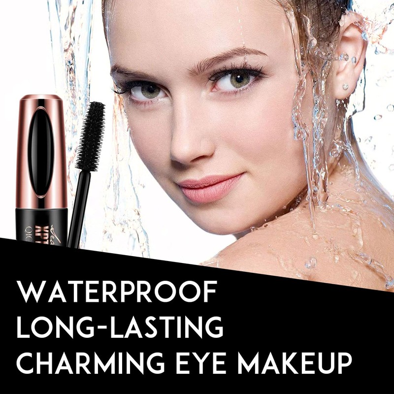 3 Pcs 4D Silk Fiber Lash Black Mascara, Longer &