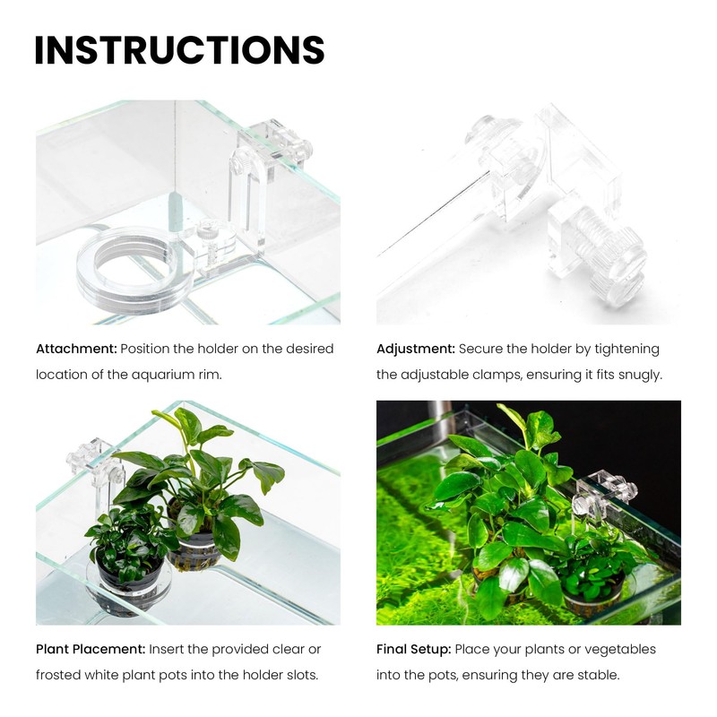 Ultum Nature Systems Hydro Pot Holder – Clear Adjustable Acrylic