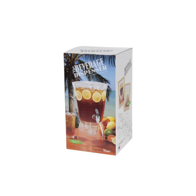 CreativeWare - Dispensador de Bebidas, Transparente, 1.5-Gallon, 1