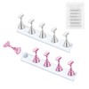 SIRLOMU Satz von 2 Acryl-Nagelkunst Praxis Racks, Magnetischer Nagelspitzenhalter, Nagel