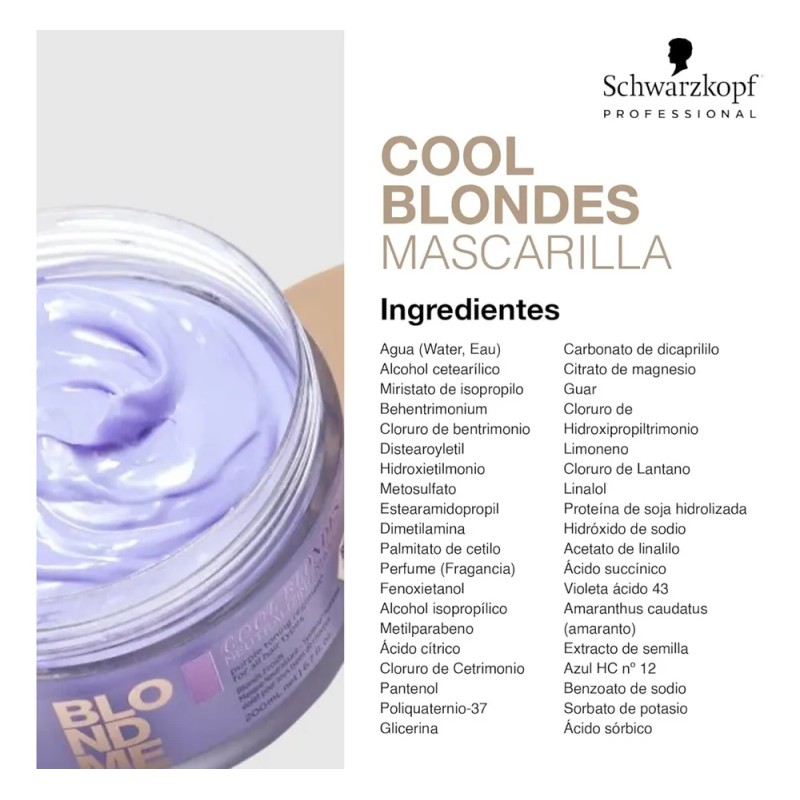 Blondme Cool Blondes Mascarilla Neutralizante Rubios 200 Ml