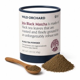 Wild Orchard Ayr Matcha Black de la isla de Jeju - Té premium - 100  orgánico regenerativo certificado - Polvo de té matcha negro de primera calidad  