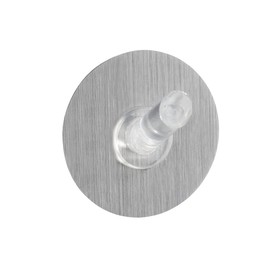 Wenko Hook Static-Loc Size M in Silver, PET/Polycarbonate 5 x 5 x 2.5 cm
