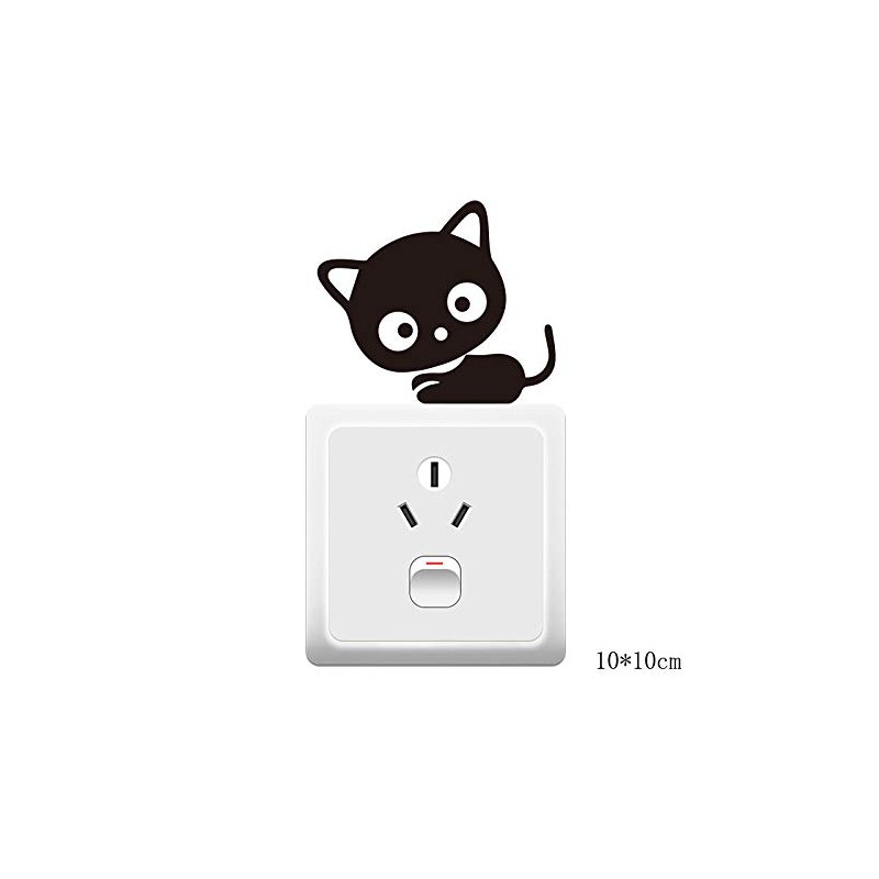 Power Switch Sticker, Cute, Wall Sticker, Panda, Cat, Wallpaper, Decoration,