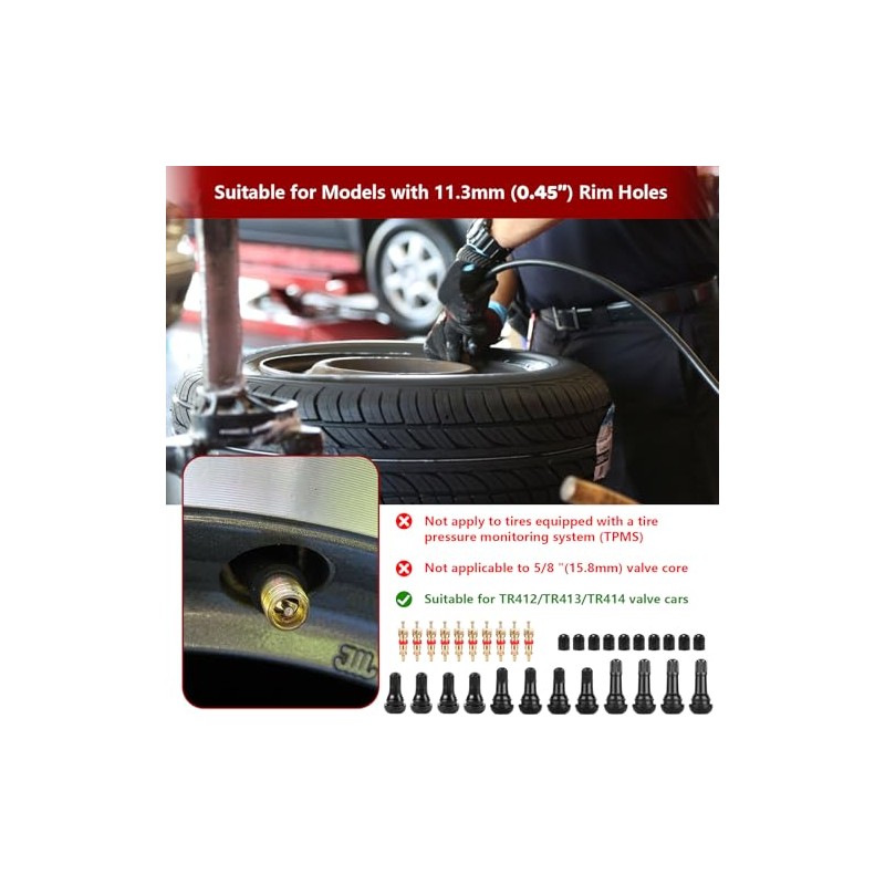 38-Piece Tire Valve Stem Core Tool Kit - Quick Change