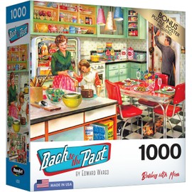 RoseArt - Back to The Pasast - Día del camión de Helado, Rompecabezas de 1000 Piezas para Adultos