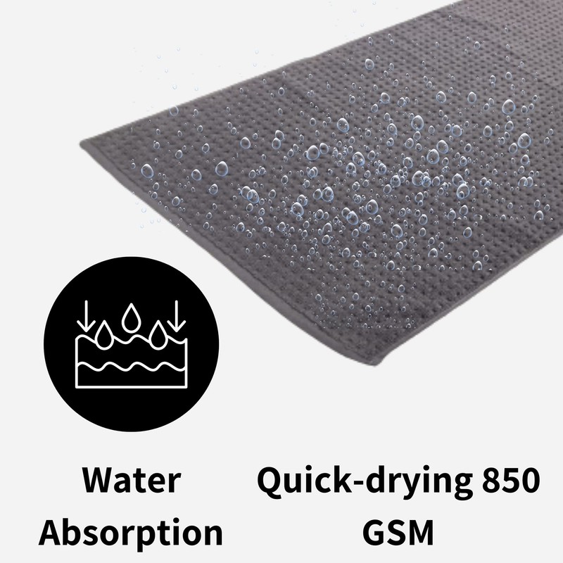 Olivia Rocco LUXE Bath Mat Washable Bathroom Mat Extra Water