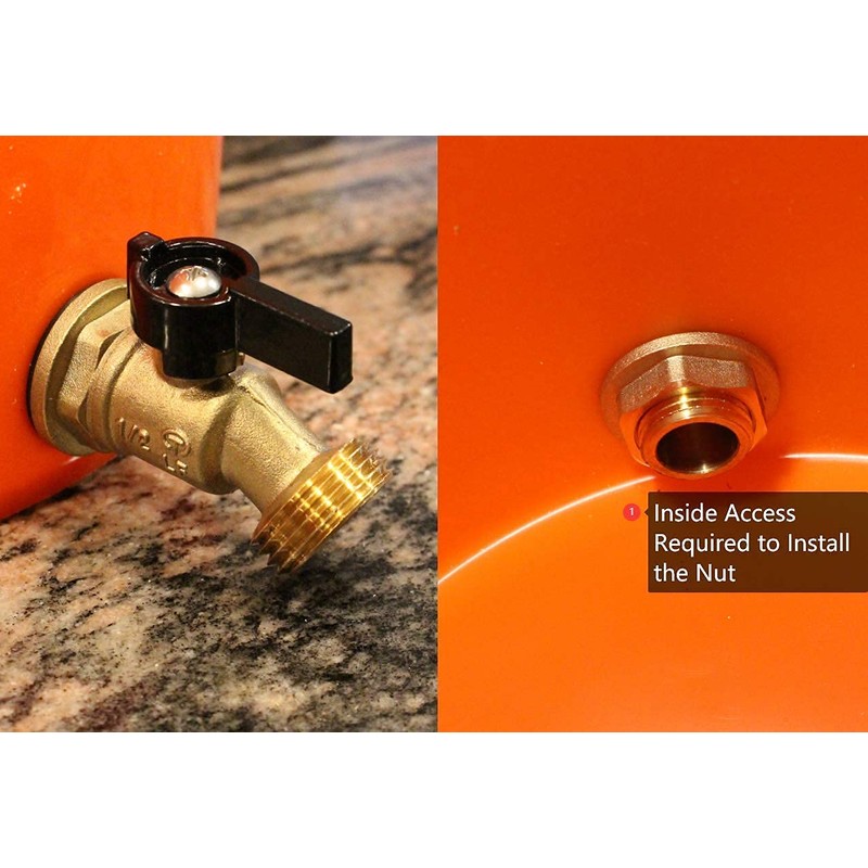 RAINPAL RBS005 Brass Water Container/Rain Barrel Quarter Turn Spigot(LF Compliant,