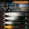 BAOLICY 4x6In LED Headlights DOT Approved 2PCS Hi/Low Beam White/Amber
