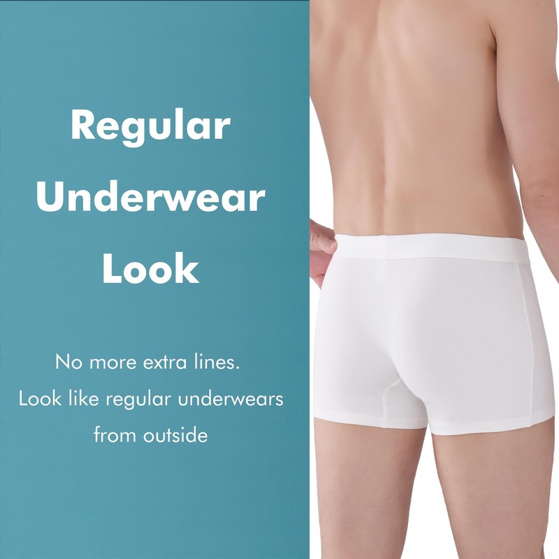 AIRCUTE Washable Absorbent Urinary Incontinence Underwear for Men, Soft Leak