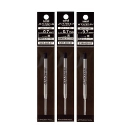 Mitsubishi Pencil, Ballpoint Pen Refill, Jet Stream Prime 0.7, Single Color, Black SXR60007.24, 3 Pack