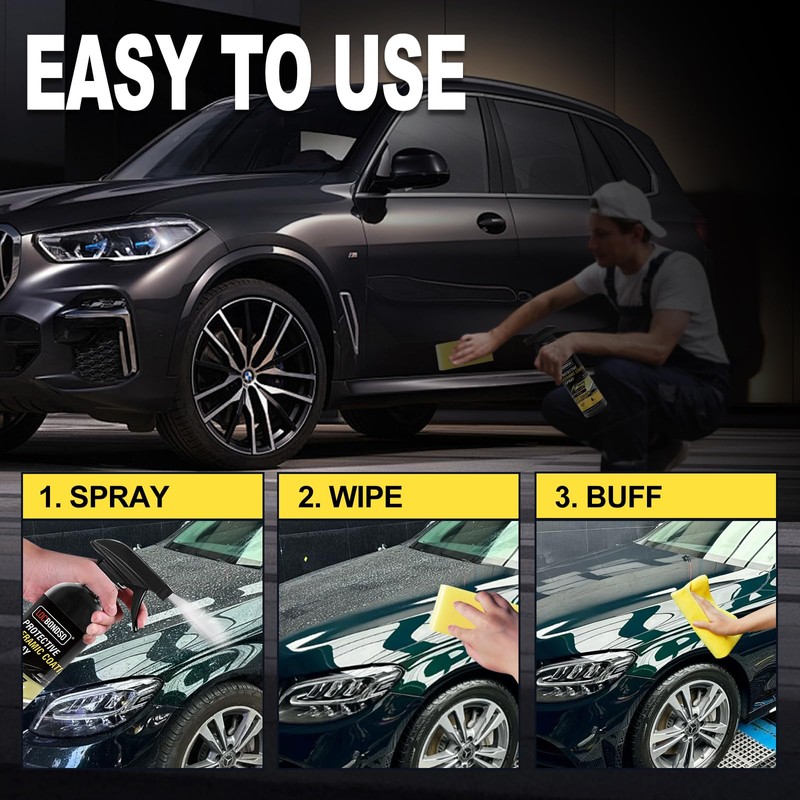 LOCBONDSO10oz Ceramic Coating Spray Wax - Car Wax Protection -