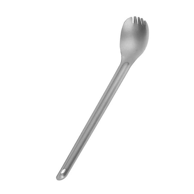 5pcs 2 in 1 Fork Spoon Long Handle Anti Scratch