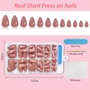 Lifextol 120pc Brown Almond Press on Nails Short Fake Nails