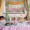 Young Wild & Three Banner - Three Groovy Birthday Decor,