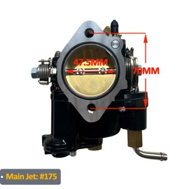 SVKZGFZ Super E Carburetor 11-0420 for HD Sportster Big Twin Shorty Carb Black (with Jets + Fuel Filter + Spark Plug)