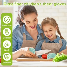 Eummy 4 Pairs Kids Cut Resistant Gloves Gardening Gloves Level 5 Protection Cutting Gloves for Kids Whittling Gloves Food Grade Work Cut Proof Gloves for Cooking Carving and Gardening(4pcs)