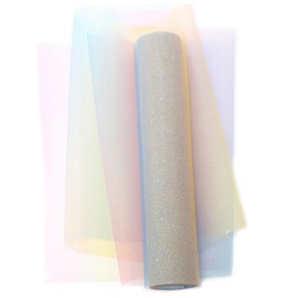 MAEXUS Table Runner Rainbow Glitter 30 cm, 9 m Tulle Fabric Rainbow Decoration Glitter Tulle DIY Organza Fabric, Table Runner for Craft Projects Unicorn Party Decorations Wedding