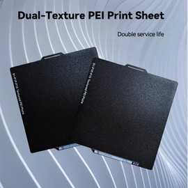 BambooSegD Textured Pei Build Plate with Qr Code for Bambu-Lab P1s P1p X1c X1e A1 3D Printers,Flexible Pla Abs Plate Upgrades Accessories 257x257mm Sheet Black PEI