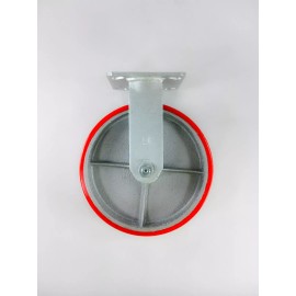 Hy-Weld 8" x 2" Polyurethane On Cast Iron (Red) - Rigid