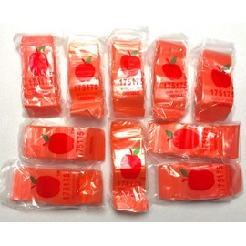 175175 (1.75"X1.75") Orange Color Apple Brand Bags Mini ZipLock Baggies, Case of 1,000