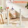 YARUOMY Cat Scratching Post ，33.4" Sisal Rope Cat Scratcher Tall